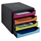 Exacompta Set de cajones para escritorio Harlequin con 4 cajones Exacompta Set de cajones para escritorio Harlequin con 4 cajones