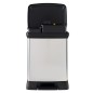 Curver Papelera doble de pedal Deco plateado 10L+18L Curver Papelera doble de pedal Deco plateado 10L+18L
