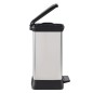 Curver Papelera doble de pedal Deco plateado 10L+18L Curver Papelera doble de pedal Deco plateado 10L+18L