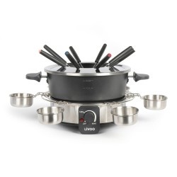 Livoo Olla de fondue eléctrica para 8 personas negro 1,8 L 1000 W