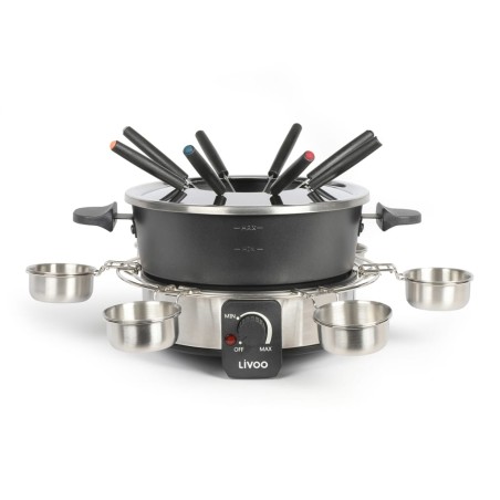 Livoo Olla de fondue eléctrica para 8 personas negro 1,8 L 1000 W