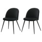 Venture Home Sillas de comedor 2 unidades Velvet terciopelo negro
