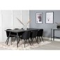 Venture Home Sillas de comedor 2 unidades Velvet terciopelo negro