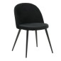 Venture Home Sillas de comedor 2 unidades Velvet terciopelo negro