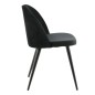 Venture Home Sillas de comedor 2 unidades Velvet terciopelo negro