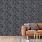 DUTCH WALLCOVERINGS Papel pintado Joelle plateado y azul DUTCH WALLCOVERINGS Papel pintado Joelle plateado y azul