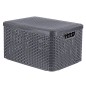 Curver Caja de almacenamiento con tapa Style L plata metalizada 30 l Curver Caja de almacenamiento con tapa Style L plata metalizada 30 l
