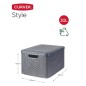 Curver Caja de almacenamiento con tapa Style L plata metalizada 30 l Curver Caja de almacenamiento con tapa Style L plata metalizada 30 l