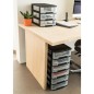 Curver Cajonera de sobremesa Babel negro y transparente A4 3x5 L Curver Cajonera de sobremesa Babel negro y transparente A4 3x5 L