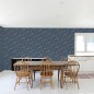 DUTCH WALLCOVERINGS Papel pintado Flower azul oscuro y bronce DUTCH WALLCOVERINGS Papel pintado Flower azul oscuro y bronce
