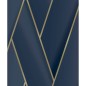 DUTCH WALLCOVERINGS Papel pintado Geometric azul y dorado