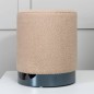 Venture Home Puf Benji felpa beige y negro 35x35x42,5 cm Venture Home Puf Benji felpa beige y negro 35x35x42,5 cm