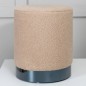 Venture Home Puf Benji felpa beige y negro 35x35x42,5 cm Venture Home Puf Benji felpa beige y negro 35x35x42,5 cm