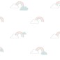 Noordwand Papel pintado Mondo baby Clouds blanco, azul y rosa Noordwand Papel pintado Mondo baby Clouds blanco, azul y rosa