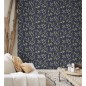 DUTCH WALLCOVERINGS Papel pintado Leafs azul y dorado DUTCH WALLCOVERINGS Papel pintado Leafs azul y dorado