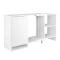 FMD Unidad de almacenaje de esquina modular con estante abierto blanco FMD Unidad de almacenaje de esquina modular con estante abierto blanco