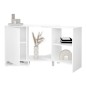 FMD Unidad de almacenaje de esquina modular con estante abierto blanco FMD Unidad de almacenaje de esquina modular con estante abierto blanco