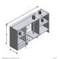 FMD Unidad de almacenaje de esquina modular con estante abierto blanco FMD Unidad de almacenaje de esquina modular con estante abierto blanco