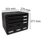 Exacompta Set de cajones escritorio Maxi con 6 cajones negro brillante Exacompta Set de cajones escritorio Maxi con 6 cajones negro brillante