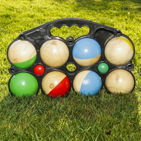 HI Juego de petanca 10 piezas madera