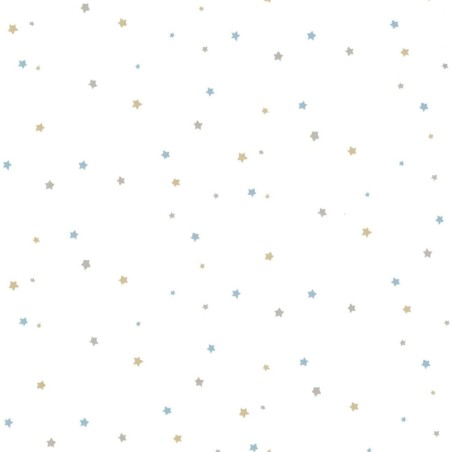 Noordwand Papel pintado Mondo baby Little Stars azul y blanco