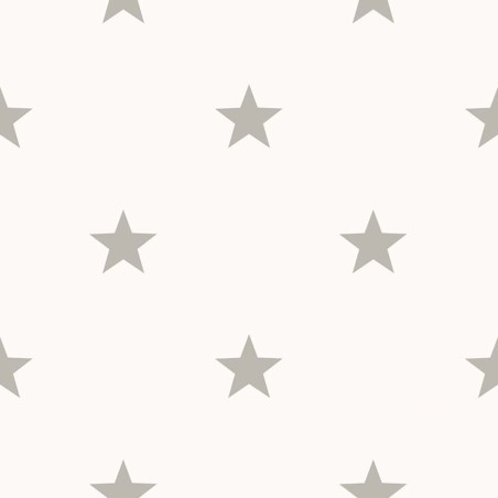 Noordwand Papel pintado Friends&Coffee Little Stars gris claro blanco