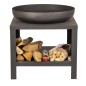 Esschert Design Brasero con almacenaje para leña negro 62 cm Esschert Design Brasero con almacenaje para leña negro 62 cm