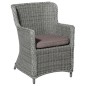 Madison Cojín para silla de mimbre de jardín Panama gris taupé 48x48cm Madison Cojín para silla de mimbre de jardín Panama gris taupé 48x48cm