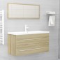 vidaXL Set de muebles de baño 2 pzas contrachapada roble sonoma vidaXL Set de muebles de baño 2 pzas contrachapada roble sonoma