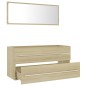 vidaXL Set de muebles de baño 2 pzas contrachapada roble sonoma vidaXL Set de muebles de baño 2 pzas contrachapada roble sonoma