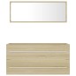 vidaXL Set de muebles de baño 2 pzas contrachapada roble sonoma vidaXL Set de muebles de baño 2 pzas contrachapada roble sonoma