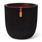 Capi Maceta Groove negro 43x41 cm Capi Maceta Groove negro 43x41 cm