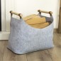 HI Cesta de fieltro con 2 asas gris 54x30x40 cm HI Cesta de fieltro con 2 asas gris 54x30x40 cm