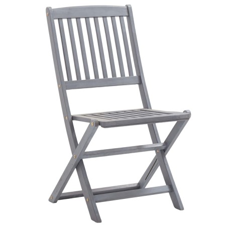 vidaXL Sillas de jardín plegables 8 uds madera maciza acacia