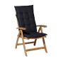 Madison Cojín de silla con respaldo alto Basic negro 123x50 cm Madison Cojín de silla con respaldo alto Basic negro 123x50 cm