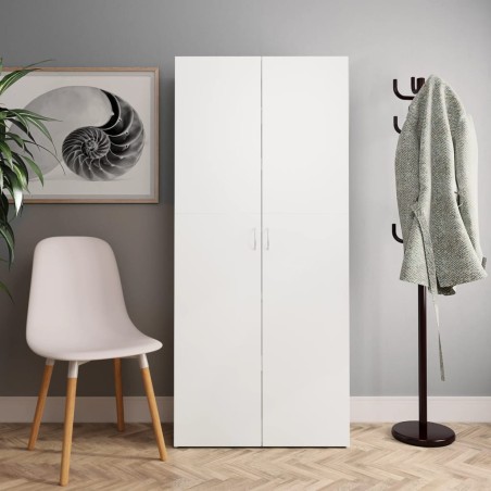 vidaXL Mueble zapatero contrachapada blanco y roble 80x35,5x180 cm