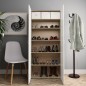 vidaXL Mueble zapatero contrachapada blanco y roble 80x35,5x180 cm vidaXL Mueble zapatero contrachapada blanco y roble 80x35,5x180 cm