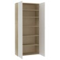 vidaXL Mueble zapatero contrachapada blanco y roble 80x35,5x180 cm vidaXL Mueble zapatero contrachapada blanco y roble 80x35,5x180 cm