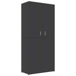 vidaXL Mueble zapatero de madera contrachapada gris 80x39x178 cm