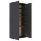 vidaXL Mueble zapatero de madera contrachapada gris 80x39x178 cm vidaXL Mueble zapatero de madera contrachapada gris 80x39x178 cm