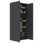 vidaXL Mueble zapatero de madera contrachapada gris 80x39x178 cm vidaXL Mueble zapatero de madera contrachapada gris 80x39x178 cm