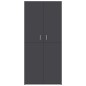 vidaXL Mueble zapatero de madera contrachapada gris 80x39x178 cm vidaXL Mueble zapatero de madera contrachapada gris 80x39x178 cm