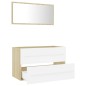 vidaXL Set de muebles de baño 2 pzas madera contrachapada blanco roble vidaXL Set de muebles de baño 2 pzas madera contrachapada blanco roble
