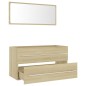 vidaXL Set de muebles de baño 2 pzas contrachapada roble Sonoma vidaXL Set de muebles de baño 2 pzas contrachapada roble Sonoma