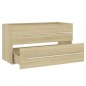 vidaXL Set de muebles de baño 2 pzas contrachapada roble Sonoma vidaXL Set de muebles de baño 2 pzas contrachapada roble Sonoma