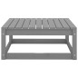 vidaXL Set de muebles de jardín 2 pzas con cojines madera pino gris