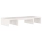 vidaXL Soporte de monitor madera maciza de pino blanco 60x24x10,5 cm vidaXL Soporte de monitor madera maciza de pino blanco 60x24x10,5 cm