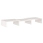 vidaXL Soporte de monitor madera maciza de pino blanco 60x24x10,5 cm vidaXL Soporte de monitor madera maciza de pino blanco 60x24x10,5 cm