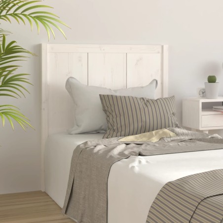 vidaXL Cabecero de cama madera maciza de pino blanco 105,5x4x100 cm