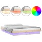 vidaXL Estructura de cama con LED madera maciza King Size 150x200 cm vidaXL Estructura de cama con LED madera maciza King Size 150x200 cm